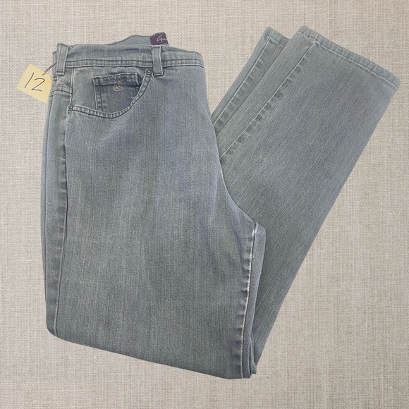 Gloria Vanderbilt Gray Jeans size 12 - Picture 3 of 4